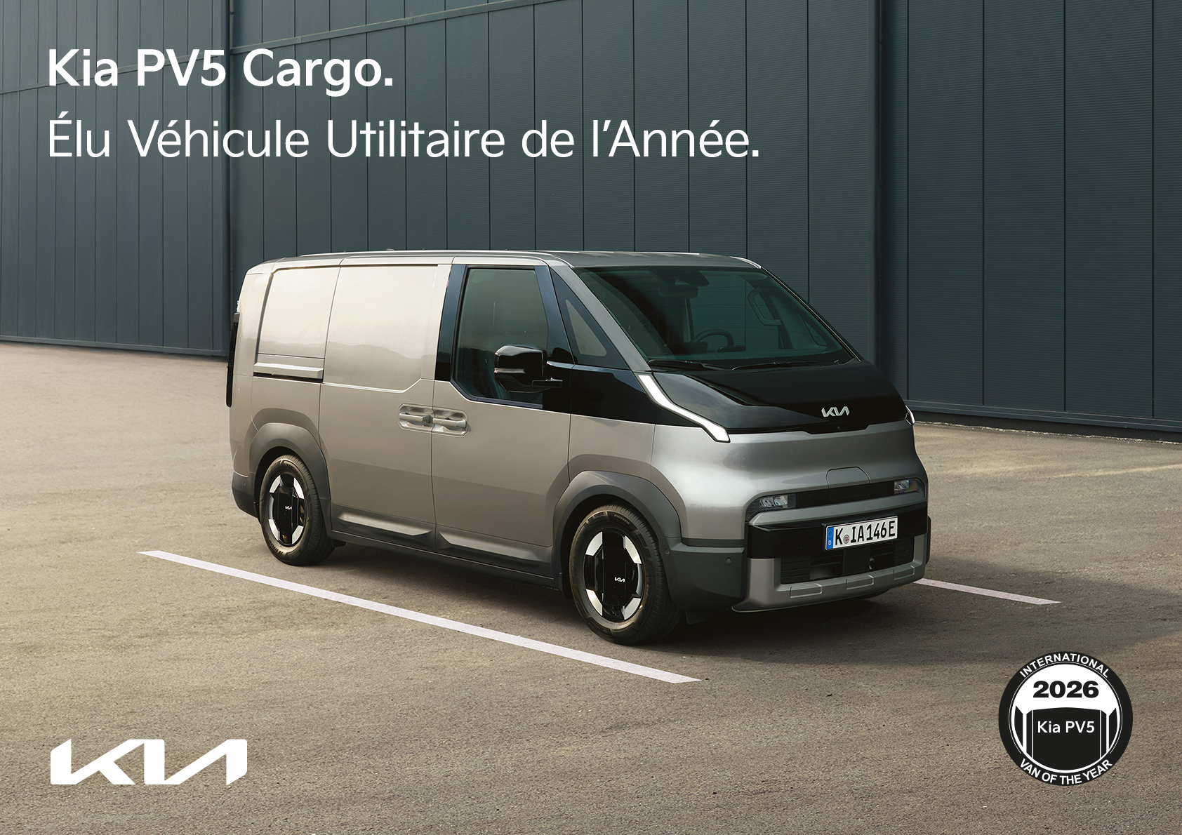 Kia PV5 Cargo, utilitaire électrique élu Van of the Year 2026
